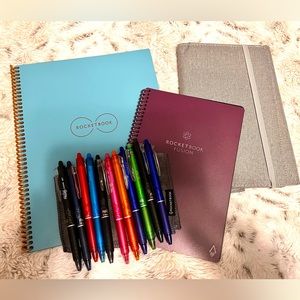 Rocketbook bundle! Large & small reusable notebooks, pens, case, & cloths